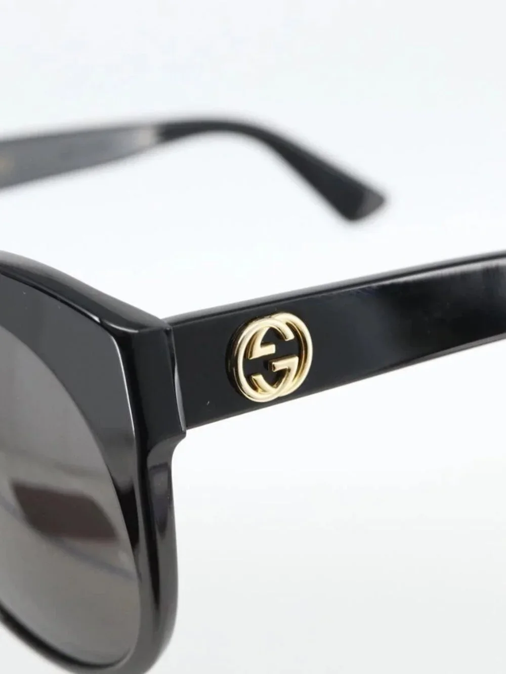 GUCCI Sunglasses plastic Black Auth bs34418